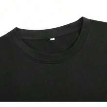 Women's Casual "PARKE" Letter Print Loose Pullover Sweatshirt, Encountering Lazy Fashion.2026 New Y2Y Style Casual Women's Sweatshirt - Versatile For Sports, Leisure, And Everyday Wear - 黑色 - 查看 5