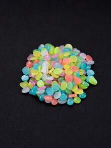 200pcs Multi-Color Solar Powered Glow In The Dark Pebbles, Luminous Stones For Landscape Decoration, Outdoor Decor - Suitable For Garden, Backyard, Patio, Lawn, Fish Tank, Aquarium, Pathway