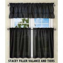 Ellis Curtain Stacey Balloon Cenefa, 56 x 30 Tiers, , 1 uds. por Paquete(71.1An x 76.2Al cm (1 Paneles) Negro) - Multicolor - Ver 5