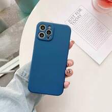 Compatible OPPO A5 Phone Case A5 PRO Liquid Silicone Vibrant Straight Edge 5G Matte 0PP0 A5 Cover Protective Case - 魔術方塊直邊-淡青色 - 查看 10