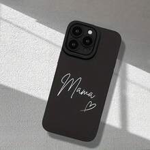 Mama Liebe Muster Handyhülle Premium Matte Textur Neu Heißer Verkauf Vollständiger Kameraschutz Stoßfest Anti-Fingerabdruck Hülle Geeignet für iPhone 16/15/14/13/12/11/X/XR/XS/8/7/SE Mini Plus Pro Max Serie Kann als Geschenk an Familie, Freunde verschenkt werden - Schwarz - Übersicht 7