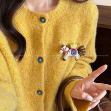 Year Of The Horse Limited Edition - Unique Fabric Horse Brooch For Women, Decorative Pin For Sweaters - Multicolor - View 5