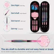 3pcs Pink Dart Set, Pet Flying Wings, Soft Dart Arrows With Better Protection, Suitable For Leisure And Relaxation, An Exquisite Graduation Gift - Multicolor - View 6