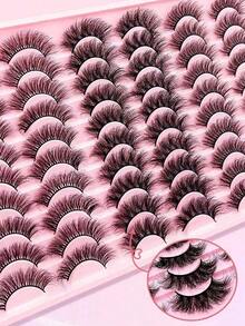 30 Pairs Mixed Pack Natural Crossover False Eyelashes, Handmade Lengthened Thick Curly Eyelashes Artificial 3D Faux Mink Eyelashes D Curvature Makeup Tools Hot Sellers Daily Life,.Strip Lashes, Lashes, Eyelashes, Lashes - Lông mi giả kiểu mắt mèo 2 - Xem 3