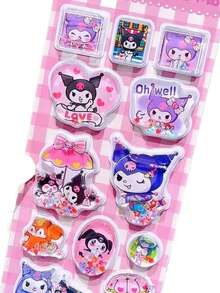 Cute Animal Stickers (Highly Elastic Bottom!) Exquisite And Compact 3D Animal Stickers. Adorable Stickers. Room Decor. Book Decoration. Transparent Embossed Creative Stickers For Scrapbooking. Diamond Crystal Decorative Stickers. Cartoon Stickers. Cute Stickers Can Be Stuck On Water Bottles, Laptops, Phones, Skateboards, And Other Items. - Multicolor - View 5