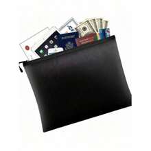 Chiếc túi đựng tài liệu chịu nhiệt và chống cháy màu đen này được làm từ sợi thủy tinh silicat, là vật dụng không thể thiếu cho gia đình và văn phòng. Nó phù hợp để đựng hồ sơ, hóa đơn, hộ chiếu, tiền mặt và các vật có giá trị. - Nhiều màu - Xem 4