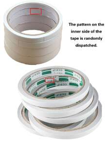 1pc Double-Sided Adhesive High-Viscosity Thin Model Handmade Tape Spring Couplets - Both Sides Have Strong Sponge Coating, Transparent, No Trace Left. Adhesive Tape For Fixing Walls And Pasting Student And Children's Stationery. Ultra-Thin Double-Sided Adhesive Tape. - White - View 11