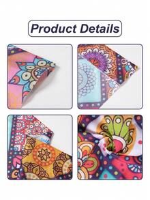 2pcs Boho Mandala Light Blocking Curtains,Bohemian Farmhouse Curtains, Retro Style Polyester Fiber Material Curtain,Sun-Blocking And Privacy-Protecting,Suitable For Bedrooms, Living Rooms,Dining Rooms,Bars,Party Game Rooms,Dormitories,And Home Decor,Easy-Care Washable, Light Filtering ,Farmhouse Decor - Bohemia - View 7