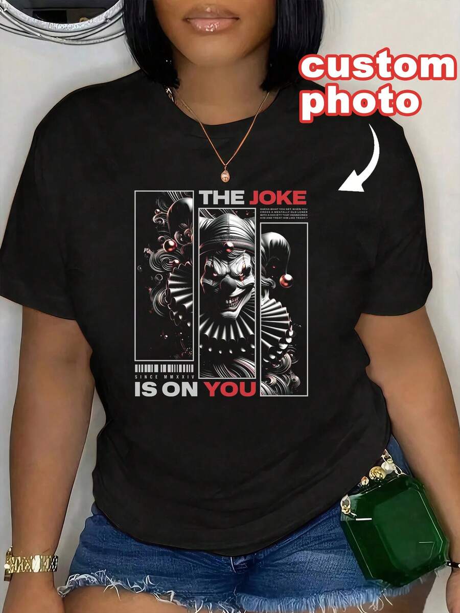 Customized Photo T-Shirt, Add Your Favorite Photo And Text (Girlfriend Photo/Couple Photo/Family Photo/Selfie/Pet Photo/Friend Photo),Vacay Vibe Au