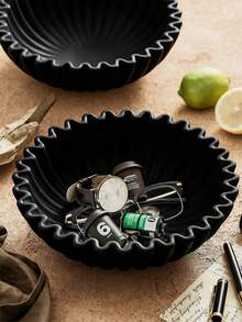 树脂首饰托盘配件，女士装饰云朵梳妆托盘，戒指架托盘，可爱首饰托盘碗，房间装饰美学，白色浴室台面配件，简约浴室和家居台面托盘装饰配件，现代家居装饰，适用于客厅和卧室，中心装饰，母亲节礼物，毕业礼物，婚礼装饰 - 彩色 - 查看 1