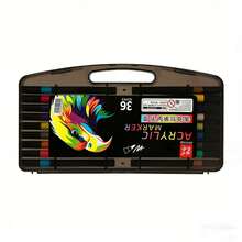 12/24/36/48/60/80 Color Upgrade Soft-Tip Acrylic Markers, Soft-Tip, Exclusive For Primary School Students, Painting Pens, Opaque Color Stacking Acrylic Markers, Art Painting, Children's Graffiti, Paper-Proof, Stackable Colors, Washable, Student Painting Pens, Marker Pen Set - Black Box Eagle Soft Tip Acrylic Markers - View 12