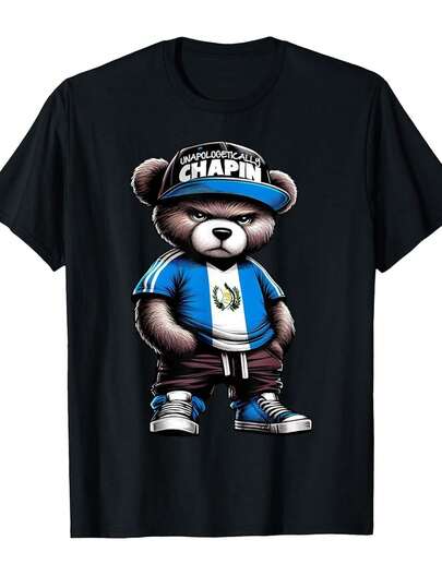 Top pickLocalUNAPOLOGETICALLY CHAPIN Guatemala Flag Camisa de Guatemala T-Shirt - Men'S Casual Short Sleeve Tee with Bold GuATEMALANIA! Print, Regular Fit, All-Season Wear, White with Blue & Yellow