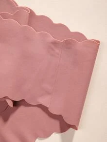 5pcs/Pack Women's Seamless Triangular Panties, Comfortable Silk-Like Fabric, Wavy Hem Solid Color Simple Ladies' Home Triangular Briefs - Multicolor - View 7