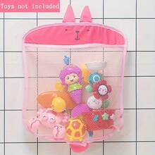 Bolsa de Malha para Banheiro de Recém-Nascido com Design de Gancho, Bolsa de Rede de Armazenamento de Brinquedos de Praia com Formato de Animal de Desenho Animado para Crianças - Multicolorido - Visão 7