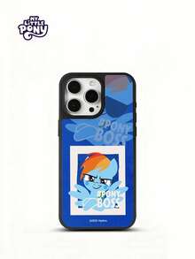 MY LITTLE PONY Official Authorized Pattern Phone Case, Leather Back Phone Case Compatible With Apple 17, 17 Air, 17 Pro, 17 Pro Max, 11, 12, 13, 14, 15, 16 Pro, 16 Pro Max, 14 Plus, 15 Plus, 16 Plus, 15 Pro Max, 16 Pro, 16 Pro Max, XR - Black - View 1