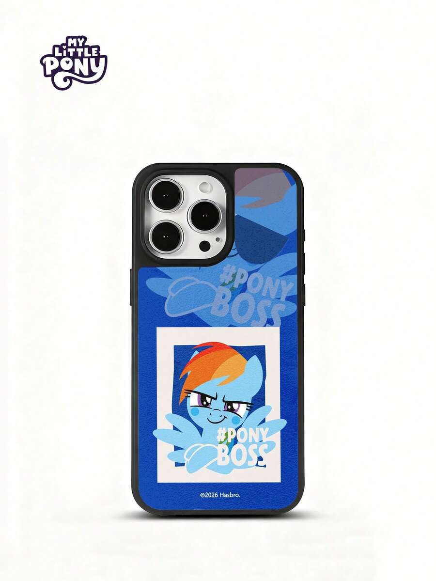 MY LITTLE PONY Official Authorized Pattern Phone Case, Leather Back Phone Case Compatible With Apple 17, 17 Air, 17 Pro, 17 Pro Max, 11, 12, 13, 14, 15, 16 Pro, 16 Pro Max, 14 Plus, 15 Plus, 16 Plus, 15 Pro Max, 16 Pro, 16 Pro Max, XR - Black - View 1