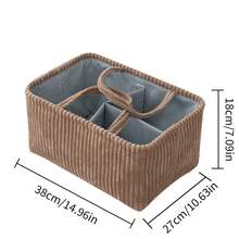 1个婴儿尿布收纳篮，适用于换尿布台，可收纳尿布和湿巾，是送给准妈妈的理想礼物，也可作为车载尿布篮、婴儿房尿布收纳架或便携式尿布篮使用。 - 彩色 - 查看 3