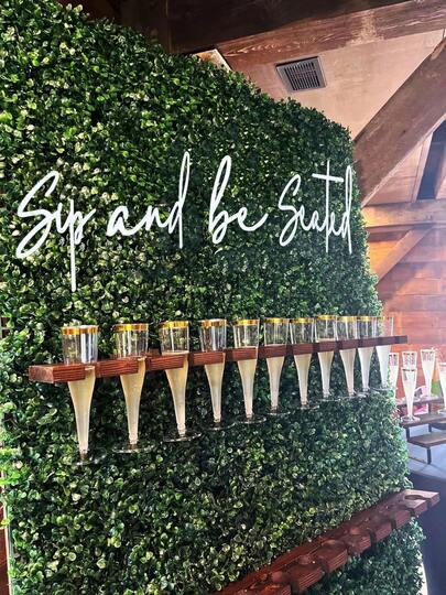 Wooden 'Sip And Be Seated' Wall Decor, Wedding Seating Chart Signage,Seating Chart Sign For Wedding/Shower/Engagement/Anniversary/Birthday Party Decorations