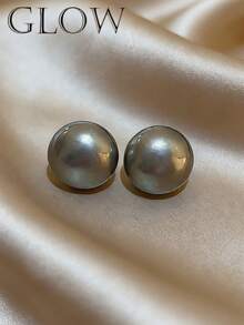 Bộ 3 đôi bông tai đính hạt hình học thanh lịch màu trắng, vàng sâm panh và xám, phù hợp cho thanh thiếu niên và các cô gái trẻ để đeo hàng ngày và trong các dịp lễ hội. - hình học - Xem 9