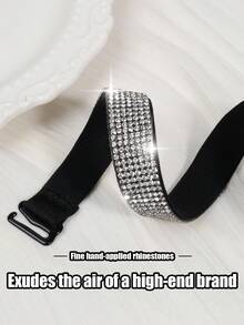 女士肩带，星光肩带，耀眼夺目，可拆卸替换肩带，女士内衣配饰，露肩设计，柔软舒适，闪亮性感 - 彩色 - 查看 6