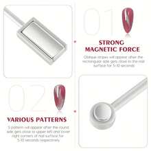 3pcs Cat-Eye Nail Tool Suitable For Nail - Durable With Precision Hole For Cat-Eye, Compatible For Nail Artists & Hobbyists - Multicolor - View 5