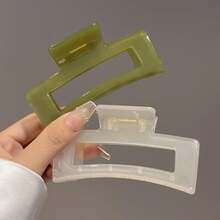 1-3pcs Rectangular Hair Clips, Dopamine Claw Hair Clips, Hair Clips, Hair Claws, Hair Catching Clips, School Supplies, Women's Holiday Outfit Hair Accessories For Autumn/Winter Elegant Claw Clip - Multicolor - View 8