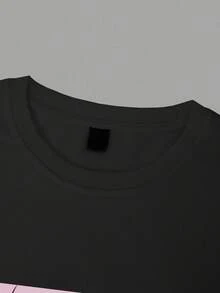T Shirt Camiseta Unissex Oversized Y2K Anime Olho Estampada Blusa Verão Calor Manga Curta Estilosa - Preto - Visão 7