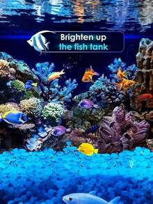 500pcs Glow In The Dark Garden Pebbles, Colorful Luminous Stones, Suitable For Garden Lawn, Yard, Home Outdoor Path, Corridor And Aquarium Decoration. Glow Stones Are Great For Fish Tank, Walkway, Flower Bed, Potted Plants, Driveway DIY Design, Home Decor And Christmas Decoration (Random Color And Style) - Multicolor - View 5