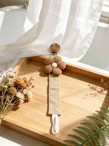 Clips personalizados para chupetes de bebé, juguetes de dentición, diseños de correas de tela - Flor, Zanahoria, Conejo, Clips para chupetes - Multicolor - Ver 9