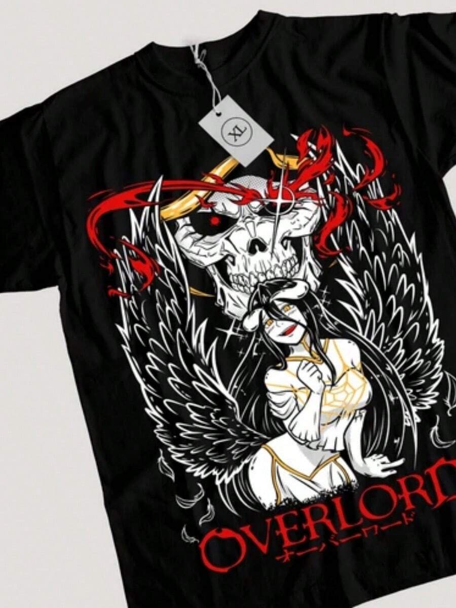 Overlord Ainz-Shirt Ooal Gown Albedo Overlord Anime Manga Gifts Shirt All Size - 黑色 - 查看 1