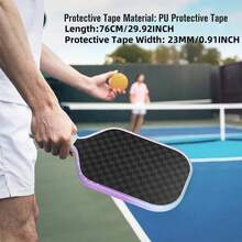 4pcs Gradient Color Pickleball Paddle Edge Guard Tape, PU Material, 23mm Wide, No Wrinkle, Suitable For 13mm/16mm Thick Paddles