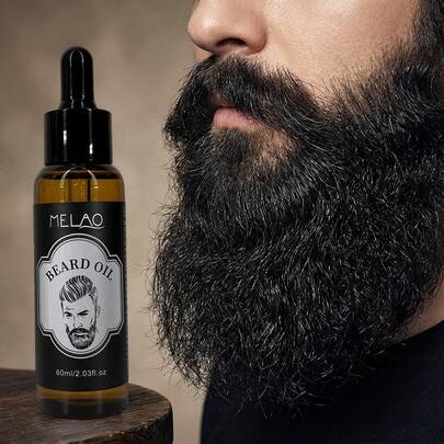  MELAO Beard Oil For Men, Beard Oil With Jojoba & Argan Oil, Softens Beard & Conditions Skin, Tames Frizzy Beard, Non Greasy, Natural Ingredients, 60ml