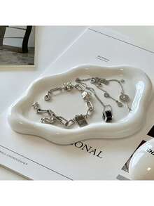 1个优雅云朵造型塑料单层奢华珠宝、香水展示架，时尚钥匙收纳架，适用于家居/客厅/办公室，是新年/情人节/母亲节/毕业季的理想礼物 - 彩色 - 查看 4