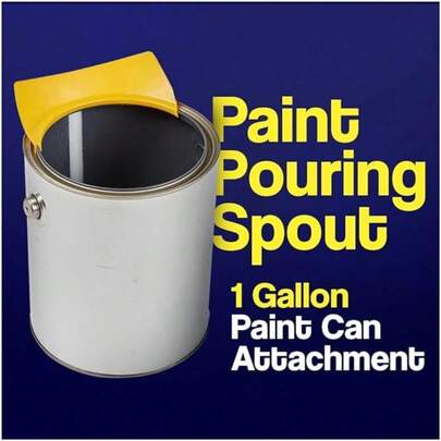 4-In-1 Paint Can Accessory - Spout, Brush Rest, Pourer & Holder For Gallon Cans, No Mess