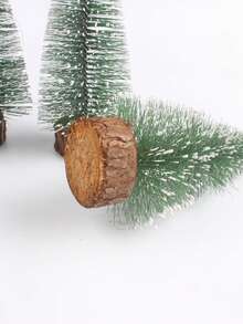 1 pièce Mini sapin de Noël de décoration de bureau, sapin de Noël en aiguilles de pin DIY avec enneigement - arbre de Noël - Voir 4