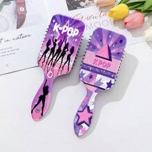 Bestselling K-Pop Girl Group Element Printed Air Cushion Hair Brush, Witch Hunter Massage Scalp Smoothing Hair Brush, Hairstyling Comb, Valentine's Day Gift