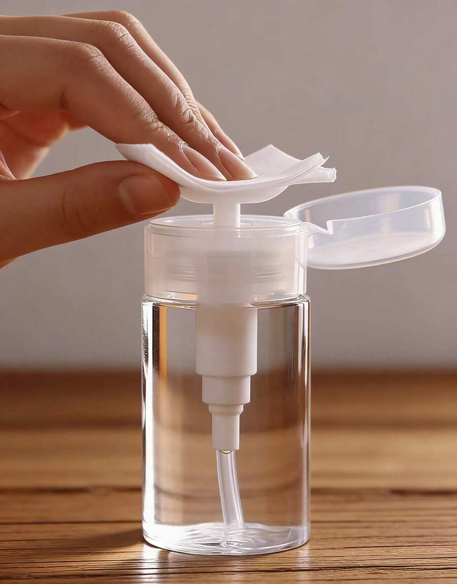 Clear Press Bottle, Reusable, Push Down Pump Dispenser, Empty Cosmetic Acetone Container Travel Bottle Pump Travel Accessories Dormitory Bathroom EssentialsTravel Essentials ,Travel Organizer For Beach ,Summer Vacation Back To School - Nhiều màu - Xem 1