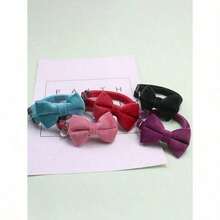 1pc Fashionable Adjustable Pet Collar With Bell And Bow Tie - Suitable For Cats And Small Dogs - Multicolor - View 3