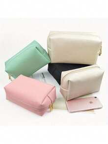 Personalized Cosmetic Bags, Customized Travel Storage Bags, Toiletry Bags, Zippered Cosmetic Pouches, Gifts For Sisters, Women, Bridesmaids, Brides, Birthdays, Valentine's Day, Suitable For All 4 Seasons - Multicolor - View 3