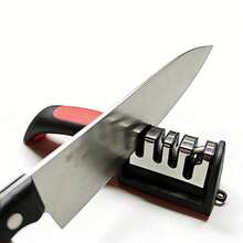 Ostrzałka do noży profesjonalna poziomu 4 – łatwe do ręcznego ostrzenia narzędzie, odpowiednie do użytku domowego, łatwe do ostrzenia – wysokiej jakości korpus z PP i TPR, trwały i długotrwały - Wielokolorowe - Zobacz 2