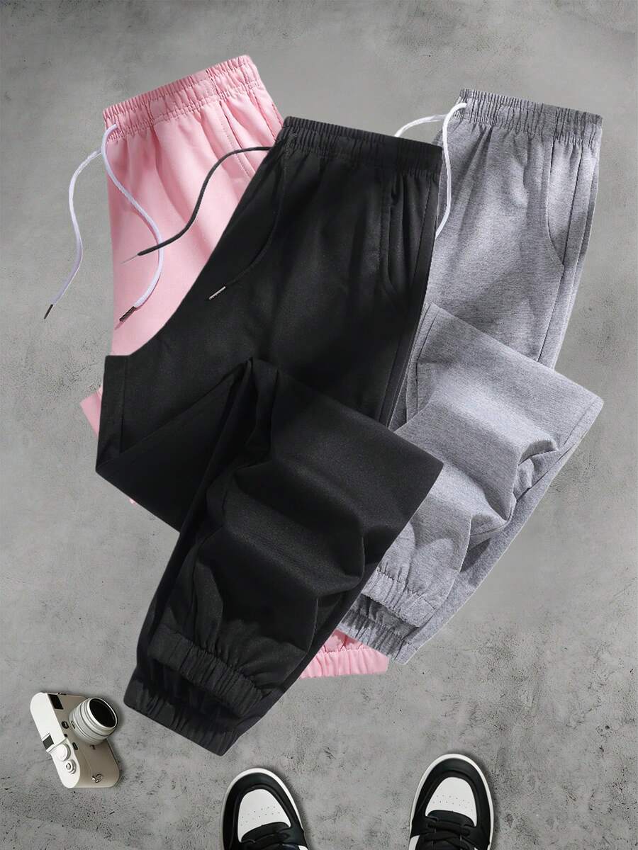 Versatile Casual & Sports Pants For Active Women, Suitable For Spring & Autumn, Multiple Options For Comfortable, Slimming, Multifunctional Outdoor Running Pants Black - Black - View 1
