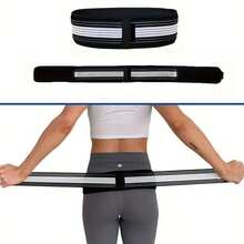 Breathable Lifting & Shaping Elastic Waist Belt, Suitable For Daily Home Fitness Exercise, Unisex Design - Black - View 10