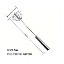 Stainless Steel Manual Egg Beater Semi-Automatic Handheld Whisk For Cream Whipping Mixing Baking Kitchen Tool - Multicolor - View 13