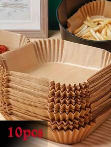 200pcs Air Fryer Parchment Paper Liners, Oil-Proof Waterproof Air Fryer Basket Liners, 6-Inch 100/50/25 Pcs Air Fryer Pads, 6-Inch Non-Stick Square Baking Paper, Edible Silicone Oil Paper, Oven & Grill Absorbent Paper, Reusable, Fit Most Air Fryers, Great For Valentine's Day, Birthday, Kitchen Gifts - Multicolor - View 10