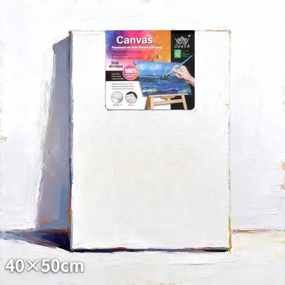 opeth 1 st 280g bomullscanvas 3D trä fyrkantig målningsram, oljemålning, akrylmålning vit ram, vit träbomullscanvas målningsram, densitetskartong rund målningsram