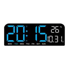 Minimalist Design Multi-Functional Large Screen LED Clock, Can Be Hung Or Placed - Multicolor - View 10