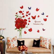 Bộ 2 miếng dán trang trí ngày Valentine, hình cây trái tim hiện đại, decal dán tường PVC tự dính và có thể tháo rời, dùng để trang trí phòng khách, phòng ngủ, nhà cửa, trang trí tường, trang trí phông nền lễ hội. - Xem 11