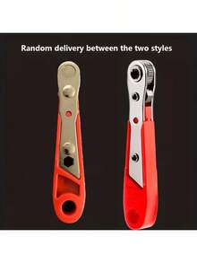 Red Ratchet Screwdriver, Narrow Ratchet Handle Fits Tight Spaces - Bi-Directional Adjustment, Angled Design + Screwdriver Bit, Non-Slip Handle, Suitable For All Seasons, Great Gift. Round Screwdriver Head Fits 80+ Scenarios, Metal & Plastic Material, Manual Operation, No Assembly Required - Multicolor - View 10