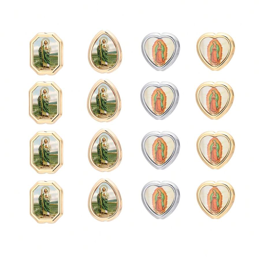 30颗经典宗教人物圣犹达、圣母玛利亚CCB材质珠子，适合DIY项链、手链等。