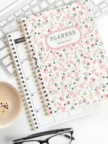 BUBU 2026-2027 年月度计划本，A5 螺旋装订，包含月度/周计划笔记本、日历、笔记栏、待办事项清单，办公用品，学习用品，2026 年新年礼物 - 彩色 - 查看 7